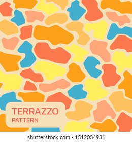Terrazzo background modern abstract pattern minimal mable with space for your text. vector illustration