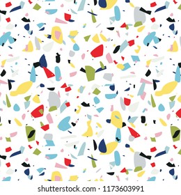 Terrazzo background pattern design/abstract geometrical seamless pattern vector illustration