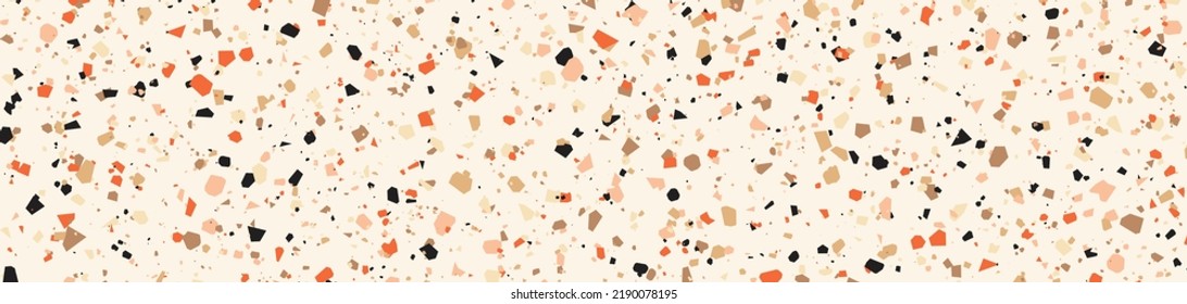 Terrazzo background pattern. Marble floor texture of granite, quartz, glass and stone.