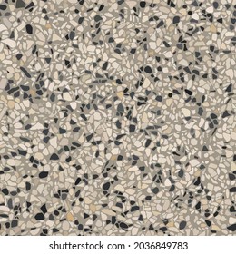 Terrazzo background, seamless pattern. Classic style flooring. Vector illustration, EPS 10