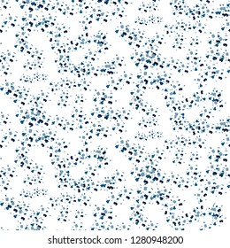 Terrazzo blue and white small texture print.