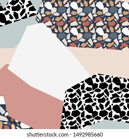 Terrazzo colorful background. Perfect design for posters, cards, textile, web pages.