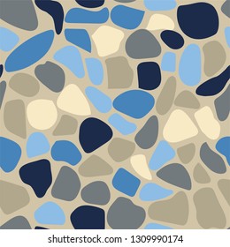 Terrazzo colorful seamless pattern Abstract repeat background Art design for textile print, tile, wallpaper, ceramic, branding conept, home decor Grey, black marble texture Vector vintage illustration
