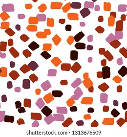 Terrazzo coral pattern. Mosaic artistic decoration illustration