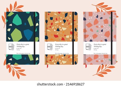 Terrazzo cover design with colorful pattern
