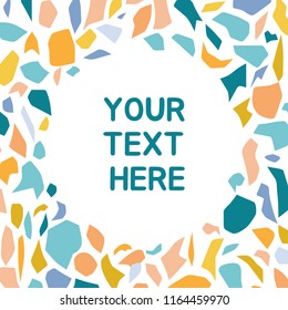 Terrazzo cute background. Perfect design for posters, cards, textile, web pages.