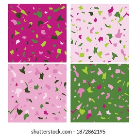 Terrazzo floor cover in a trendy style seamless pattern. Vector background Granite texture of the Italian floor.   