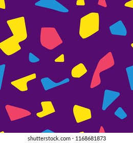 Terrazzo floor marble seamless pattern Mixed granite and quartz rocks and sprinkles Abstract vector background for print home decor, interior, architecture designs, fabric, textile, paper, wrapping