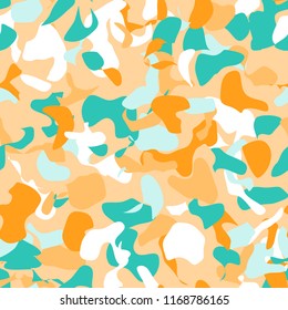 Terrazzo floor marble seamless pattern Mixed granite and quartz rocks and sprinkles Abstract vector background for print home decor, interior, architecture designs, fabric, textile, paper, wrapping