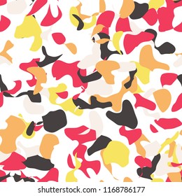 Terrazzo floor marble seamless pattern Mixed granite and quartz rocks and sprinkles Abstract vector background for print home decor, interior, architecture designs, fabric, textile, paper, wrapping