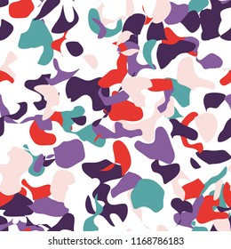 Terrazzo floor marble seamless pattern Mixed granite and quartz rocks and sprinkles Abstract vector background for print home decor, interior, architecture designs, fabric, textile, paper, wrapping