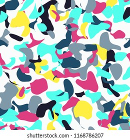 Terrazzo floor marble seamless pattern Mixed granite and quartz rocks and sprinkles Abstract vector background for print home decor, interior, architecture designs, fabric, textile, paper, wrapping