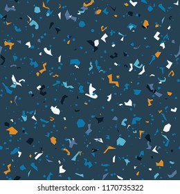 Terrazzo floor marble seamless pattern Mixed granite and quartz rocks and sprinkles Abstract vector background for print home decor, interior, architecture designs, fabric, textile, paper, wrapping
