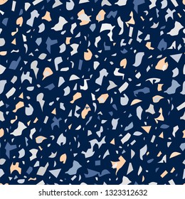 Terrazzo floor, marble surface, seamless pattern. Vector illustration