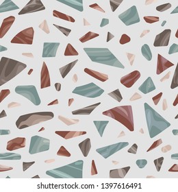 Terrazzo floor profile. Vector. Texture of classic italian type of floor in Venetian style. 