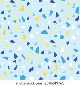 Terrazzo Floor seamless pattern with Golden Pieces