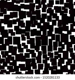 Terrazzo flooring green vector seamless pattern in square black colors.