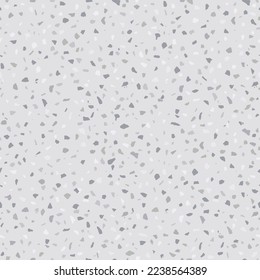 Terrazzo flooring, marble chips, seamless pattern. Texture of mosaic floor with natural small stones, granite, limestone, concrete. Vector background