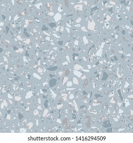 Terrazzo flooring pastel seamless pattern. Abstract background. Marble texture. Tiles illustration. Multicolor modern surface. Natural stone - Vector