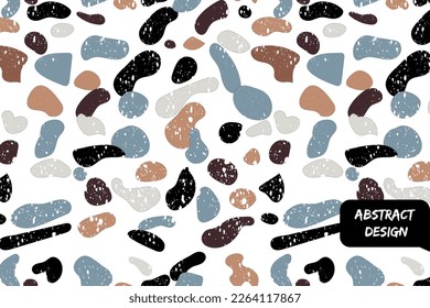 Terrazzo flooring patterns with colorful stone. Marble floor texture.Seamless backgrounds in venetian style.  Modern vector illustration.