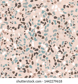 Terrazzo flooring, seamless colorful pattern background. Abstract vector texture design for print on floor, wall, tile or textile