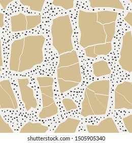 Terrazzo flooring, seamless colorful pattern background. Abstract vector texture design for print on floor, wall, tile or textile.