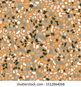 Terrazzo flooring, seamless colorful pattern background. Abstract vector texture design for print on floor, wall, tile or textile