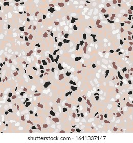 Terrazzo flooring, seamless colorful pattern background. Abstract vector texture design for print on floor, wall, tile or textile