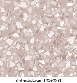 Terrazzo flooring, seamless colorful pattern background. Abstract vector texture design for print on floor, wall, tile or textile