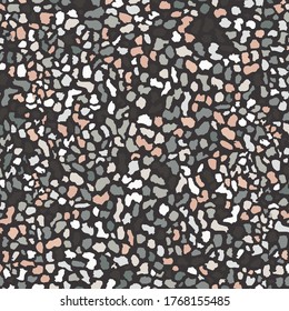 Terrazzo flooring, seamless colorful pattern background. Abstract vector texture design for print on floor, wall, tile or textile