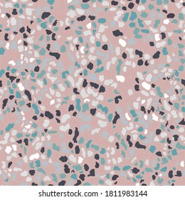 Terrazzo flooring, seamless colorful pattern background. Abstract vector texture design for print on floor, wall, tile or textile