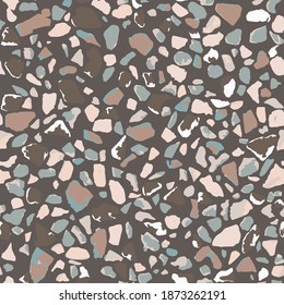 Terrazzo flooring, seamless colorful pattern background. Abstract vector texture design for print on floor, wall, tile or textile