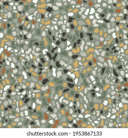 Terrazzo flooring, seamless colorful pattern background. Abstract vector texture design for print on floor, wall, tile or textile