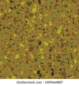 Terrazzo flooring seamless pattern. Abstract background. Marble texture. Tiles illustration. Multicolor modern surface. Natural stone - Vector