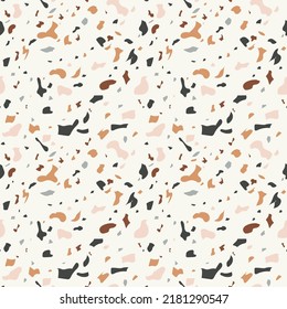 Terrazzo flooring, seamless pattern, endless pattern for yiles, for fabric. Abstract background