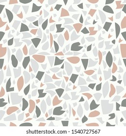 Terrazzo flooring seamless pattern.  Imitation of granite and quartz stone texture for print on textile or wallpaper.