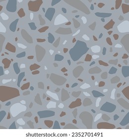 El suelo de Terrazzo es impecable. Mosaico veneciano de mármol hecho en guijarros pulidos de colores. Fondo del vector