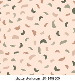 Terrazzo flooring seamless pattern. Texture of classic italian floor style. Abstract pattern retro design for interior, fabrics, wallpaper and packaging design