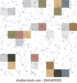 Terrazzo flooring seamless pattern. Texture of classic italian floor style. Abstract pattern retro design for interior, fabrics, wallpaper and packaging design