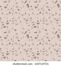 Terrazzo flooring seamless pattern. Vector stone, marble texture, pastel color