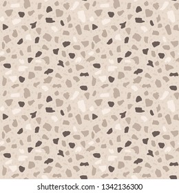 Terrazzo flooring seamless pattern. Vector stone, marble texture. Abstract background