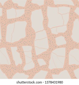 Terrazzo flooring. Seamless pattern.Gray background texture. Abstract vector design for print on floor, wall, tile or textile.