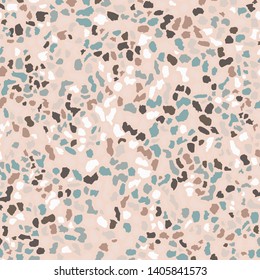 Terrazzo flooring. Seamless pattern.Gray background texture. Abstract vector design for print on floor, wall, tile or textile