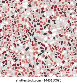 Terrazzo flooring. Seamless pattern.Gray background texture. Abstract vector design for print on floor, wall, tile or textile