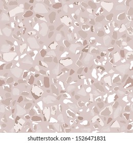 Terrazzo flooring. Seamless pattern.Gray background texture. Abstract vector design for print on floor, wall, tile or textile.