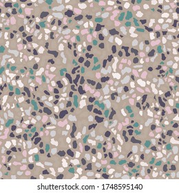 Terrazzo flooring. Seamless pattern.Gray background texture. Abstract vector design for print on floor, wall, tile or textile