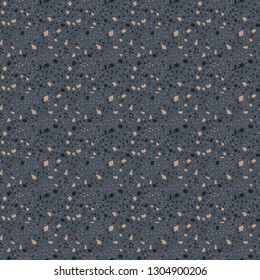 Terrazzo flooring seamless texture. Marble terrazzo mosaic vector pattern. Broken marble abstract background