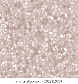 Terrazzo flooring texture,brown seamless pattern background. Abstract vector design for print on floor, wall, tile or textile