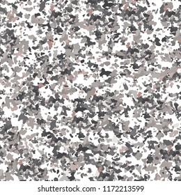 Terrazzo flooring textured surface modern abstract pattern. Vector seamless abstract repeat with chips of marble or granite in soft pastel  colors.