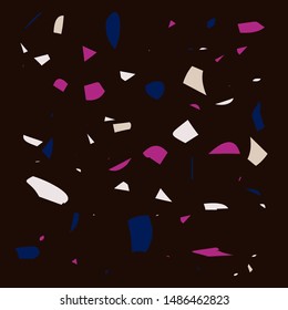 Terrazzo flooring textured surface modern abstract pattern. Ceramics, granite, stones. Abstract background for design.